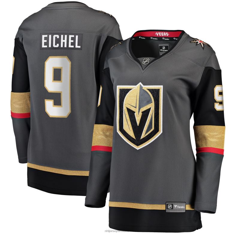 NHL Women Vegas Golden Knights Jack Eichel Fanatics Branded Alternate Breakaway Player Jersey D002V1578 Clothing