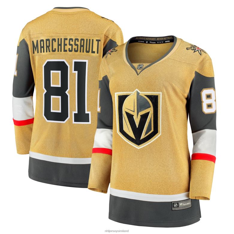 NHL Women Vegas Golden Knights Jonathan Marchessault Fanatics Branded Gold Home Breakaway Jersey D002V1591 Clothing