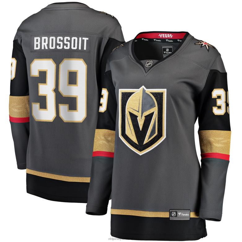 NHL Women Vegas Golden Knights Laurent Brossoit Fanatics Branded Gray Home Breakaway Player Jersey D002V1607 Clothing