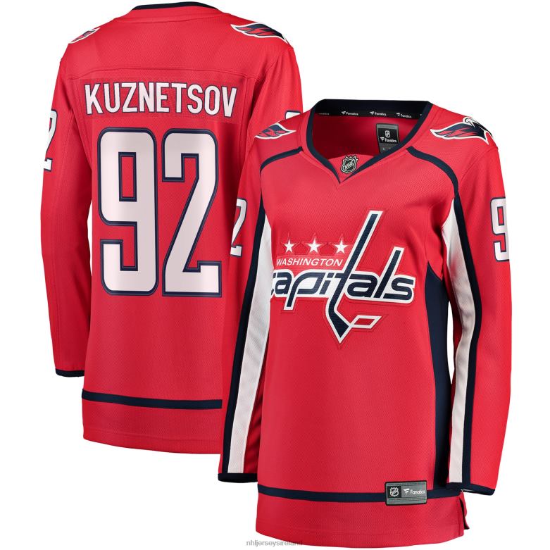NHL Women Washington Capitals Evgeny Kuznetsov Fanatics Branded Red Breakaway Player Jersey D002V1539 Clothing