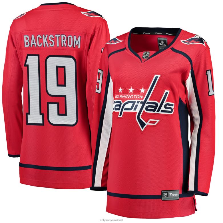 NHL Women Washington Capitals Nicklas Backstrom Fanatics Branded Red Home Breakaway Player Jersey D002V850 Clothing