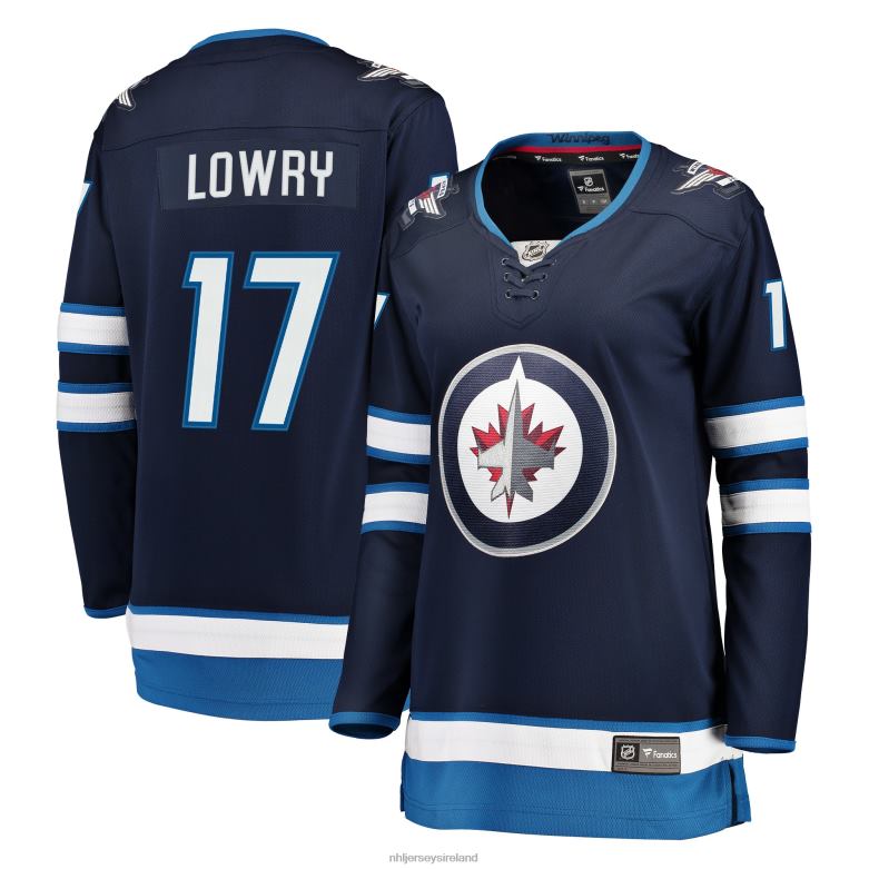 NHL Women Winnipeg Jets Adam Lowry Fanatics Branded Navy Breakaway Jersey D002V2060 Clothing