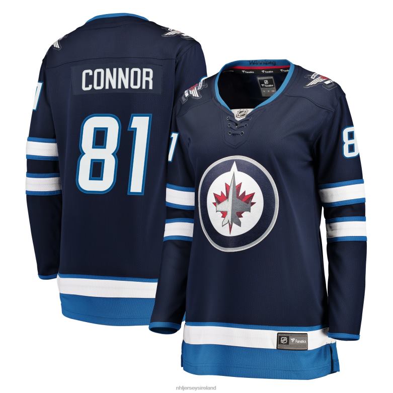 NHL Women Winnipeg Jets Kyle Connor Fanatics Branded Navy Breakaway Jersey D002V2062 Clothing