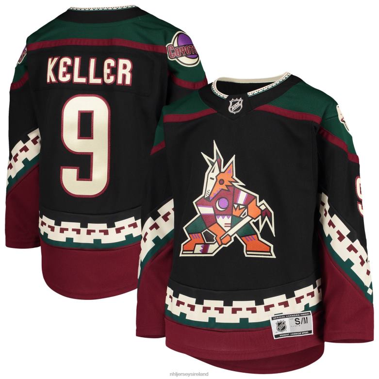 NHL Youth Arizona Coyotes Clayton Keller Black Home Premier Player Jersey D002V737 Clothing