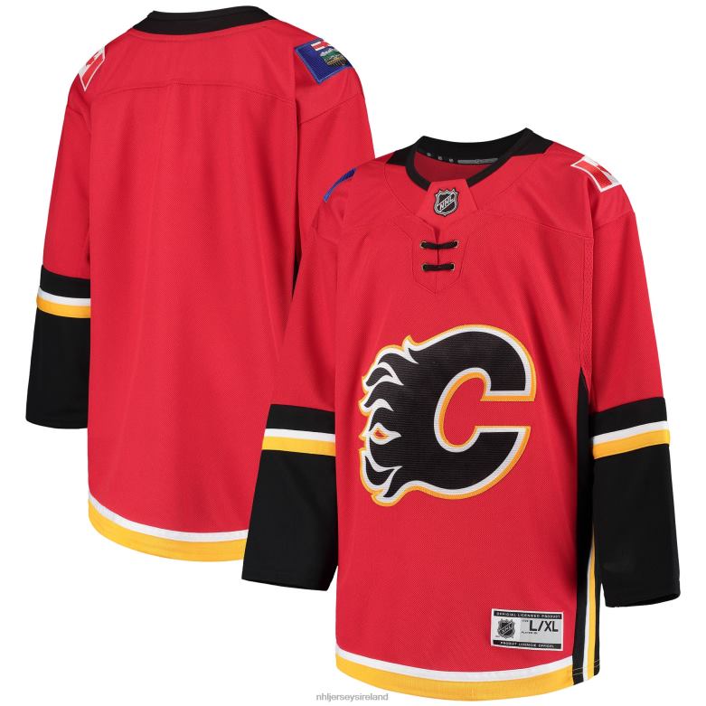 NHL Youth Calgary Flames Red 2020/21 Alternate Premier Jersey D002V1559 Clothing