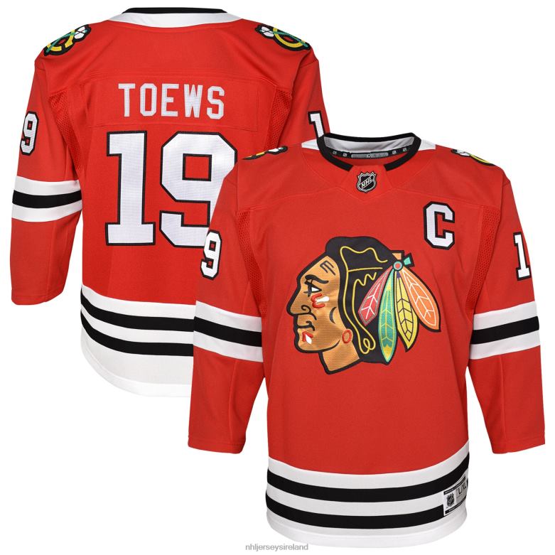 NHL Youth Chicago Blackhawks Jonathan Toews Red Home Premier Player Jersey D002V1028 Clothing