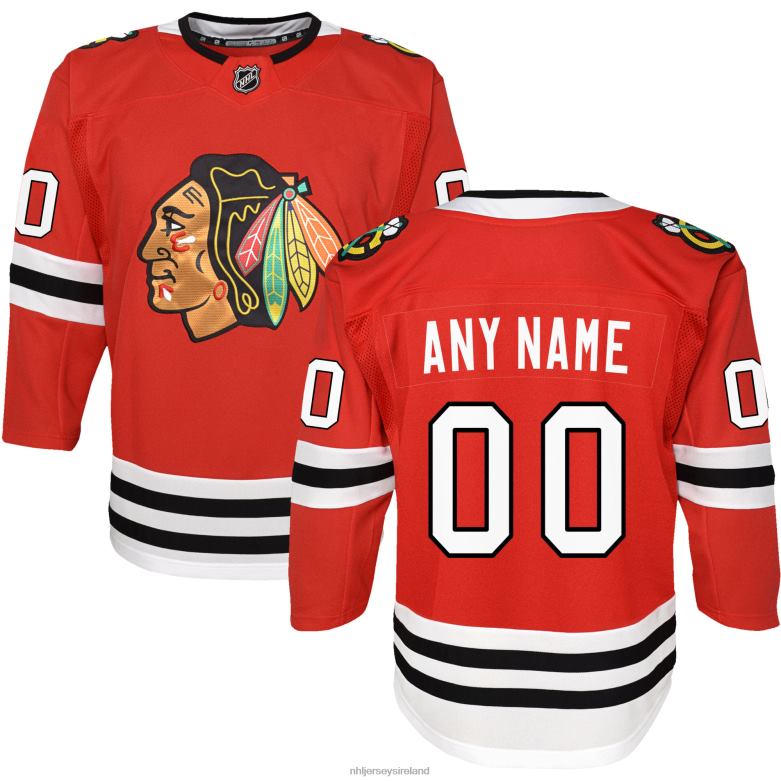 NHL Youth Chicago Blackhawks Red Premier Custom Jersey D002V561 Clothing