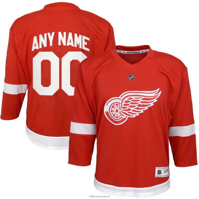 NHL Youth Detroit Red Wings Red Home Replica Custom Jersey D002V373 Clothing