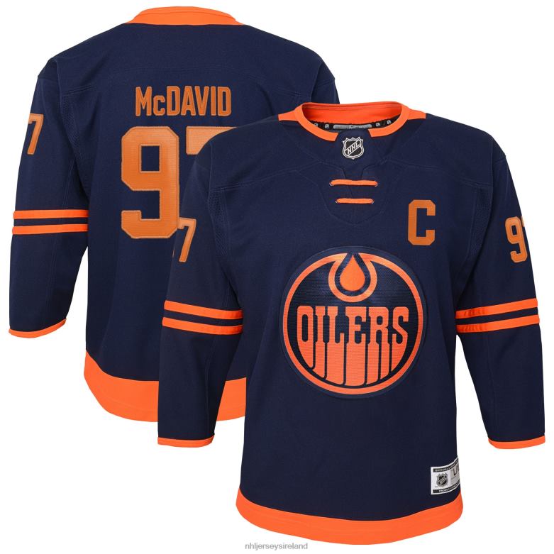 NHL Youth Edmonton Oilers Connor Mcdavid Navy Alternate Premier Player Jersey D002V170 Clothing