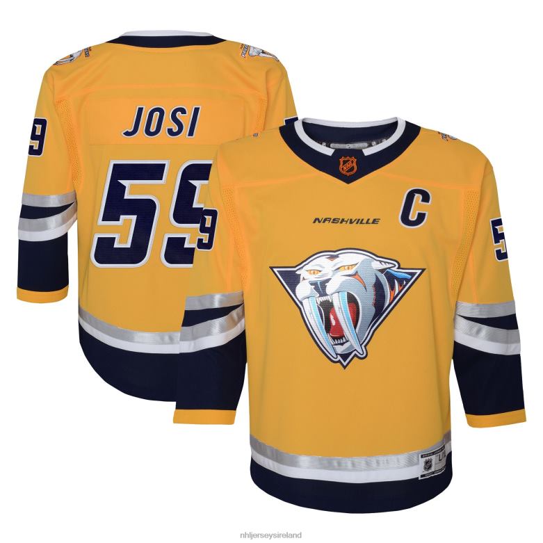 NHL Youth Nashville Predators Roman Josi Yellow Special Edition 2.0 Premier Player Jersey D002V876 Clothing