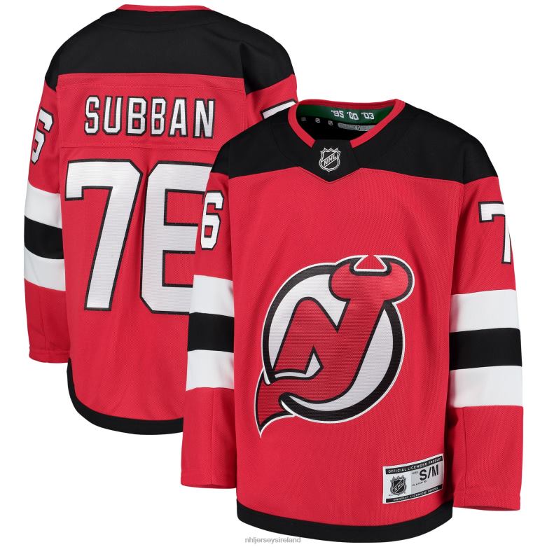 NHL Youth New Jersey Devils P.K. Subban Red Home Premier Player Jersey D002V1756 Clothing