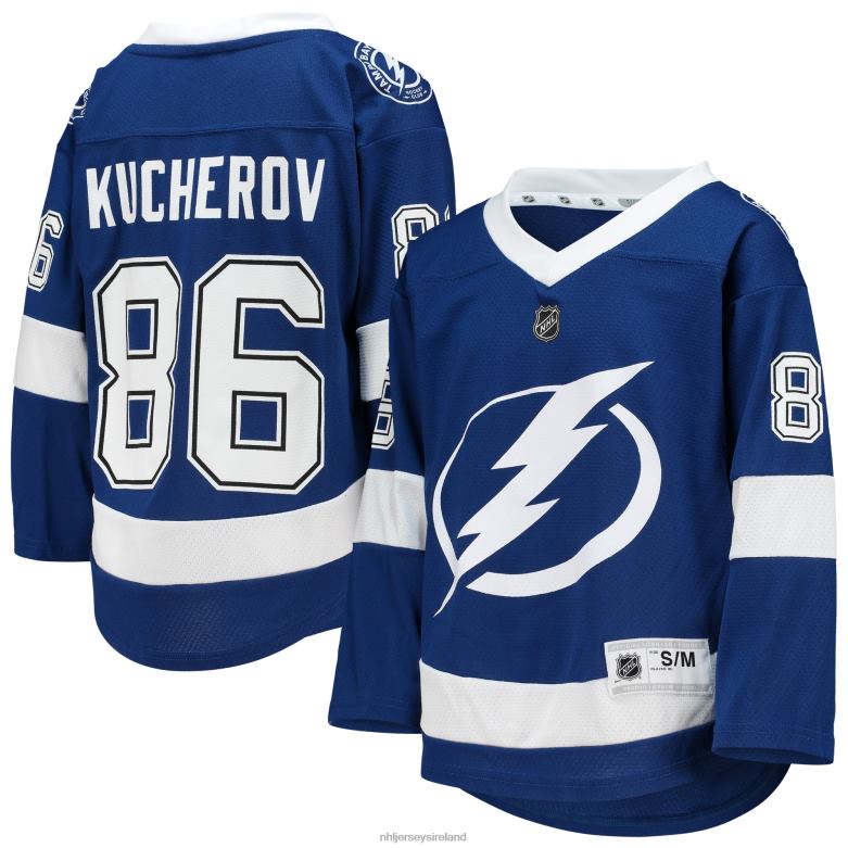NHL Youth Tampa Bay Lightning Nikita Kucherov Blue Home Replica Player Jersey D002V193 Clothing