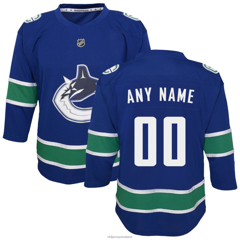 NHL Youth Vancouver Canucks Blue Replica Custom Jersey D002V827 Clothing