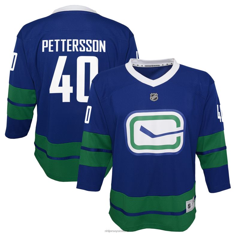 NHL Youth Vancouver Canucks Elias Pettersson Royal 2019/20 Alternate Replica Player Jersey D002V1730 Clothing