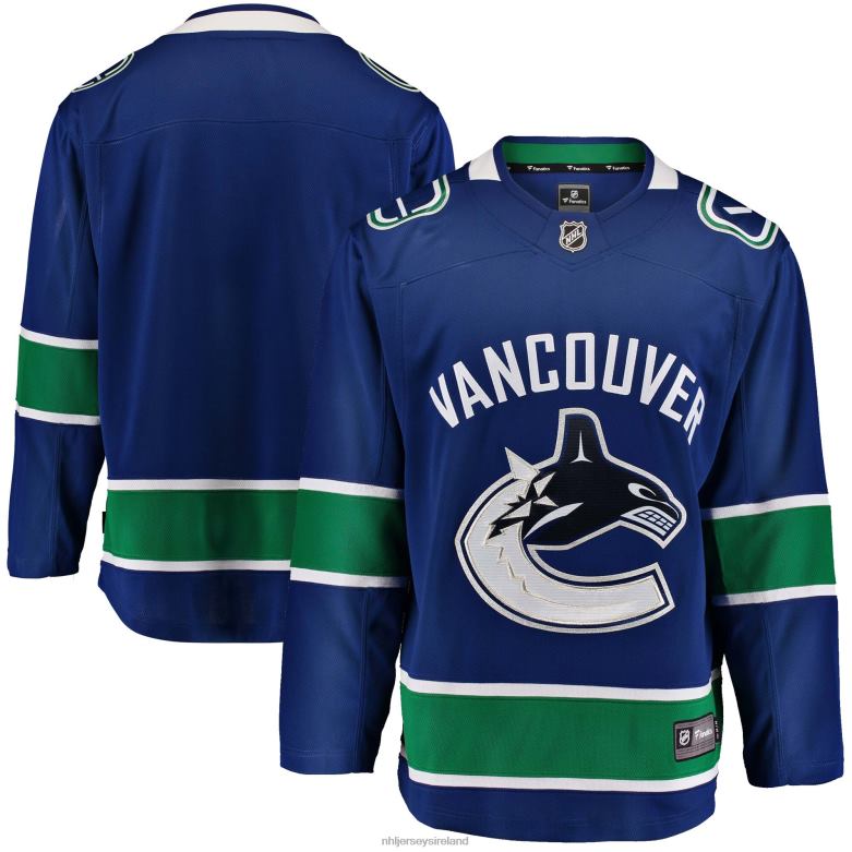 NHL Youth Vancouver Canucks Fanatics Branded Blue Breakaway Home Jersey D002V2367 Clothing