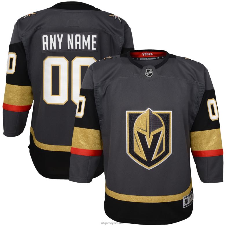 NHL Youth Vegas Golden Knights Gray Alternate Premier Custom Jersey D002V694 Clothing