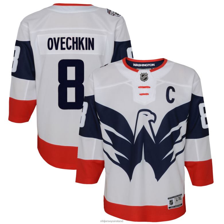 NHL Youth Washington Capitals Alexander Ovechkin White 2023 Stadium Series Player Jersey D002V595 Clothing