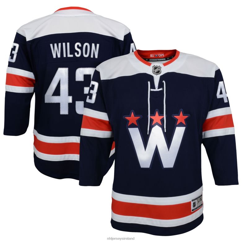 NHL Youth Washington Capitals Tom Wilson Navy 2020/21 Alternate Premier Player Jersey D002V1149 Clothing
