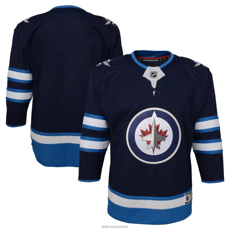 NHL Youth Winnipeg Jets Navy Home Premier Jersey D002V2431 Clothing